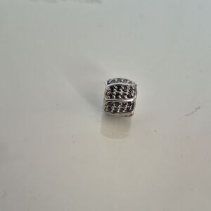 Sophisticated Silver and Black Women's Bracelet Charm